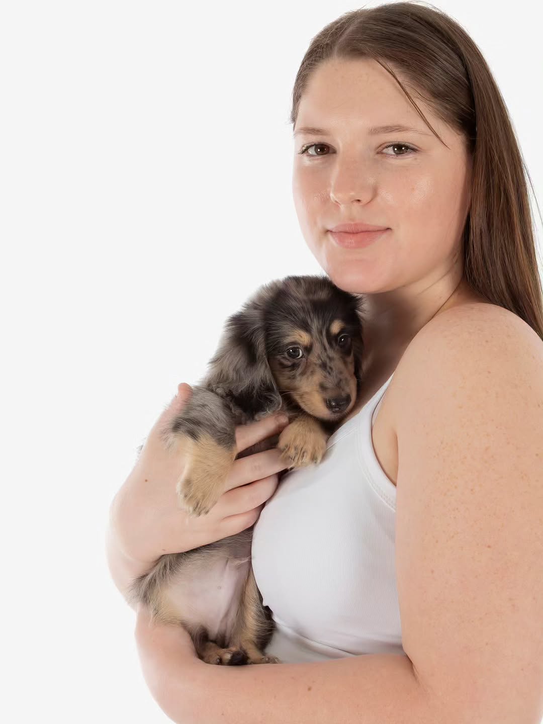 Happy dachshund family