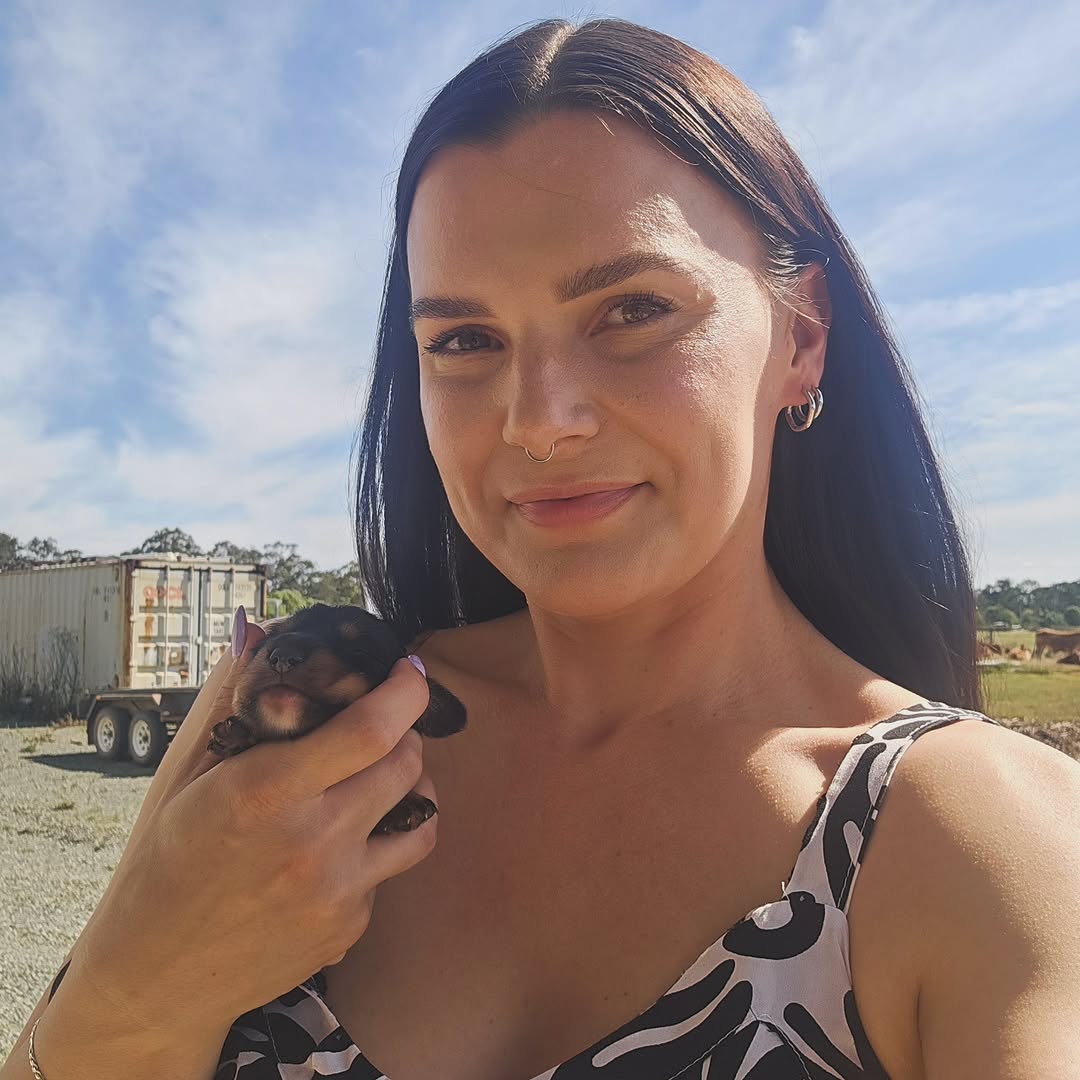 Happy dachshund family